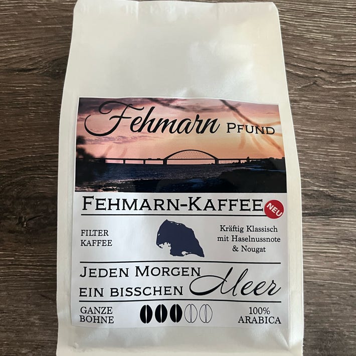 Filterkaffee: Sorte vom Fehmarnkaffee Fehmarnkaffee.de Röstkaffee handgeröstet Trommelgeröstet Manufaktur Souvenir 