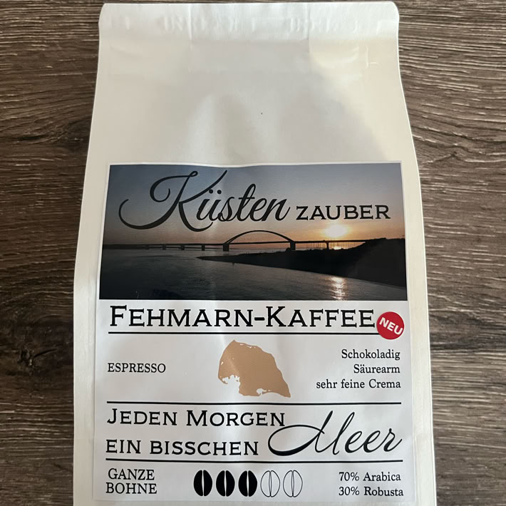 Espresso Kaffee Sorte vom Fehmarnkaffee Fehmarnkaffee.de Robusta Arabica Siebträger Frenchpress Vollautomat Kaffeemaschine Insel Fehmarn