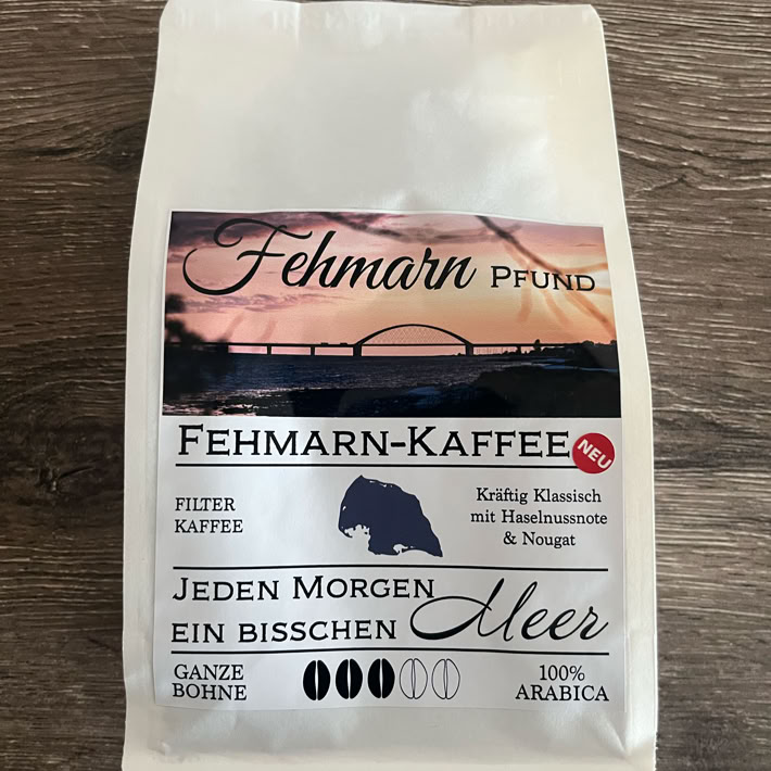 Filterkaffee: Sorte vom Fehmarnkaffee Fehmarnkaffee.de Röstkaffee handgeröstet Trommelgeröstet Manufaktur Souvenir 